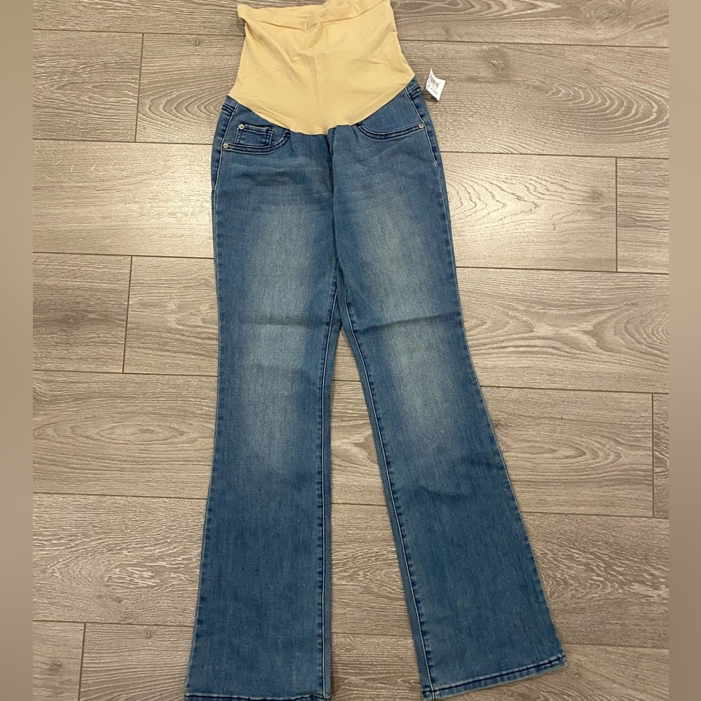 Indigo Blue Bootcut Maternity Jeans
